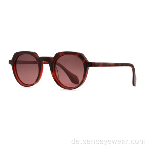 Luxus -Design -Farbtöne schräg Acetat polarisierte Sonnenbrille